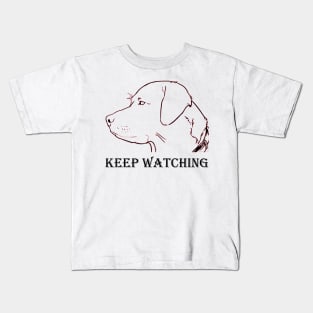 My dog keeps me Kids T-Shirt